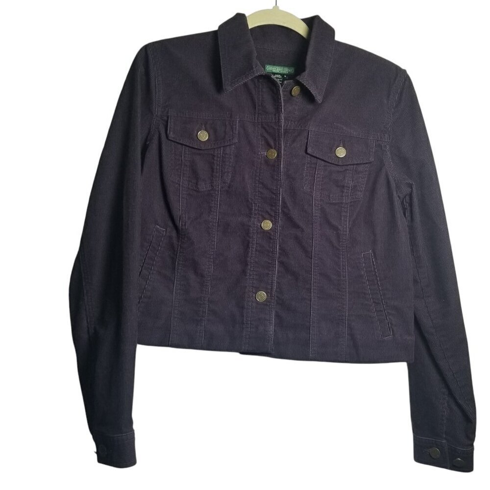 Ralph Lauren Jean Company Women's Purple Corduroy Jacket Sz M